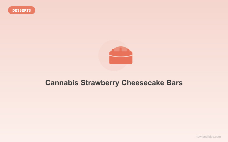 Cannabis-Erdbeer-Käsekuchen-Riegel